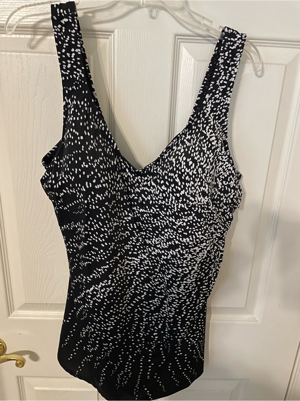 Black & White Speckle One-Piece Swimsuit